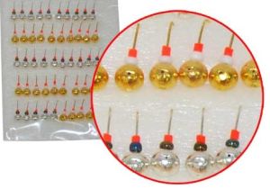 Набор мормышек свинцовых золото серебро упаковка штук Шар Россия - 50