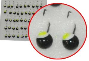 Набор мормышек свинцовых черных с люминофором упаковка штук Шар Россия 50