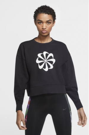 Модный свитшот Nike W NK Icnclsh Dry Flc Pt Tp Gd