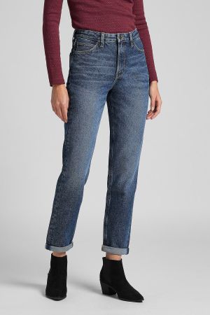 Джинсы для девушек Lee Mom Straight Mid Booster