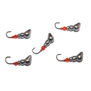 Мормышка свинцовая серебряная для ловли рыбы упаковка штук Муравей Россия 10