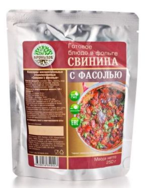 Готовый обед туриста Свинина с фасолью Кронидов 