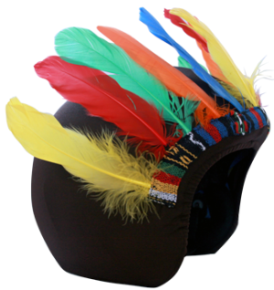 Яркий нашлемник на спортивный шлем Coolcasc S077 Indian