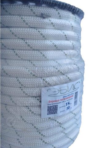 Надежная полиамидная веревка 24-прядная в катушке Эбис 12 мм