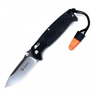 Нож с гладкой заточкой Ganzo G7411-CF-WS