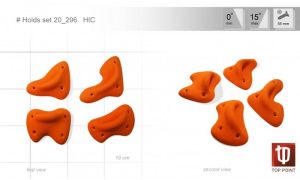 Набор удобных зацепов для скалолазания Top Point Hic #296