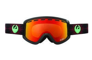 Маска оправа линзы Dragon Alliance (snow) D2 ( Palm Springs, Red Ionized + YellowBlueIonized)