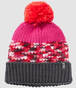 Jack Wolfskin - Детская шапка с помпоном Hopewell Cap Kids