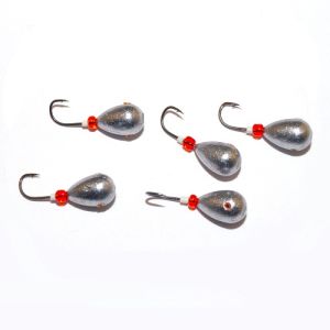 Мормышка свинцовая серебряная для ловли рыбы упаковка штук Капля Россия 10