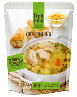 Сытный куриный суп DeliLabs