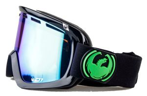 Стильная горнолыжная маска оправа линзы Dragon Alliance D1 ( Jet, Green Ion + Yellow Blue Ion)