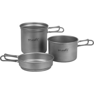Набор посуды титановый для похода кастрюли сковородка Сплав 2 , 1