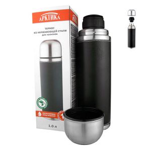 Термос походный кожаная вставка Арктика 108