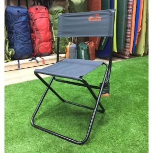 Табурет походный Tramp стальной со спинкой