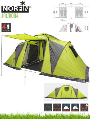 Палатка автоматическая 4-х местная Norfin Salmon 4 NFL
