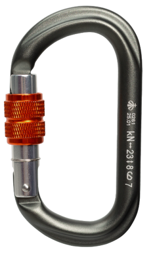 Карабин овал с муфтой Keylock Вертикаль Gray