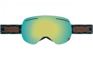 Горнолыжная маска с защитой от снега линзы Dragon Alliance X1 (Lush/Smoke Gold, Yellow Red Ion)