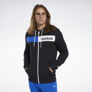 Удобная мужская толстовка Reebok Te Linear Logo Fz Hoodie