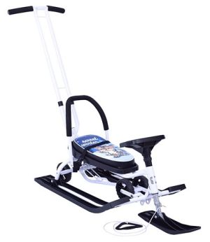 Снегокат с ручкой и колесной базой Барс Mobile