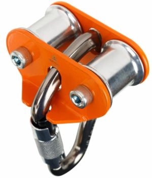 Надежный ролик для переправ Вертикаль Комфорт (с карабином «Гусь» автомат Gray IR 0234-3)