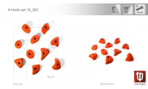 Комплект ярких зацепов для скалолазания Top Point #262