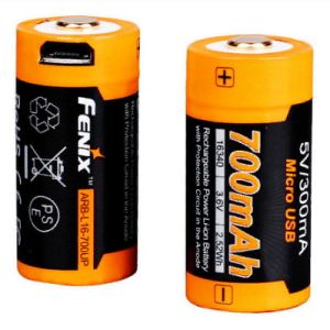 Fenix - Элемент питания 16340 Fenix 700 UP mAh Li-ion разъемом для USB