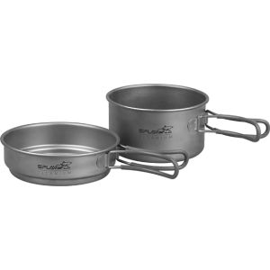 Набор посуды из титана для похода кастрюля сковородка Сплав 1 , 1