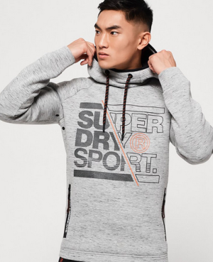 Классическая толстовка Superdry Core Gym Tech Stretch Graphic Overhead Hoodie