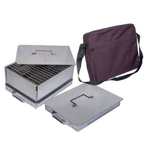 Коптильня дипломат нержавеющая сталь с поддоном Россия - Tehnolit