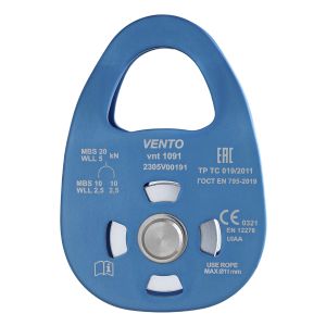 Одинарный блок-ролик Венто Single дюраль с подшипником (2023)