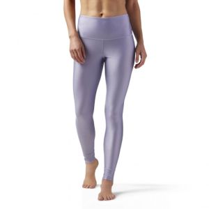 Стильные женские леггинсы Reebok Metallic High-Rise Prpfog