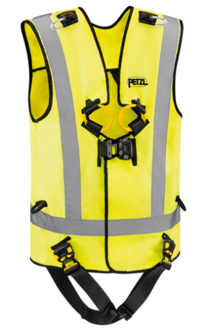 Страховочная привязь с жилетом Petzl Newton Easyfit Hi-Viz