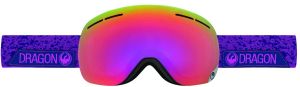Маска для сноуборда оправа линзы Dragon Alliance X1s ( Stone Violet, Purpe Ion + Yellow Red Ion)