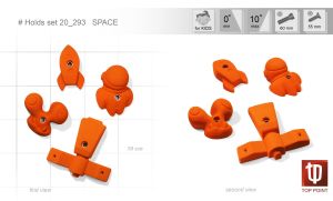 Качественный набор зацепов для скалолазания Top Point #293 Space