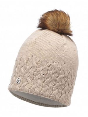 Стильная шапка Buff Knitted & Polar Fleece Hat Elie Beige