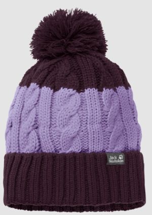 Яркая шапка с помпоном Jack Wolfskin Stormlock Pompom Beanie Kids