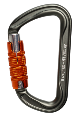 Карабин трапеция трехтактный Keylock Вертикаль Gray