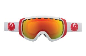 Горнолыжная маска оправа линзы Dragon Alliance Rogue ( White, Red Ionized + Yellow Blue Ionized)