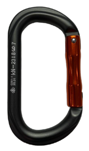 Карабин овал с прямой защелкой Keylock Вертикаль Gray