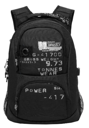 Рюкзак молодежный с принтом Grizzly 16