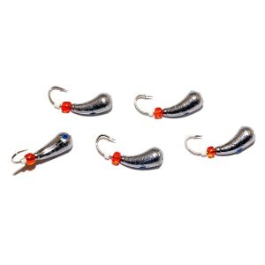 Мормышка свинцовая для ловли рыбы серебряная упаковка штук Уралка Россия 10