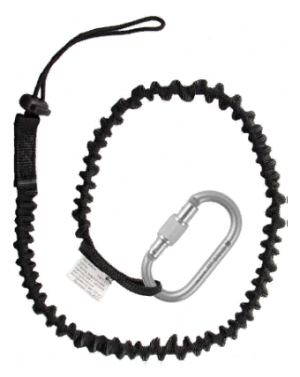 Эластичная стропа одинарная с петлей для крепления инструмента Венто (до 10 кг) с карабином Стальной Овал