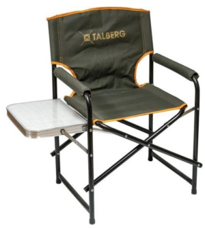 Кресло складное с откидным столиком Talberg Steel Hard Director Plus Chair