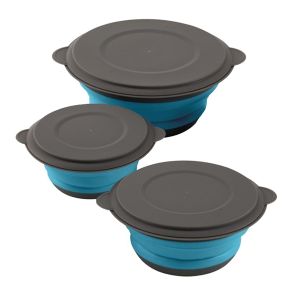Складной набор мисок Easy Camp Clearwater Foldable Bowl Set w. lids