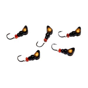 Мормышка свинцовая черная золотая коронка для ловли рыбы штук Муравей Россия 10