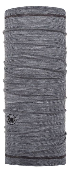 Зимняя бандана шарф для детей Buff - Lightweight Merino Wool Grey Multi Stripes