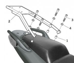 Крепление кофра для мотоцикла Shad CBF 500/600/1000