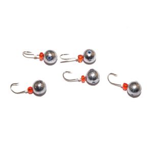 Мормышка свинцовая серебряная для ловли рыбы упаковка штук Шар Россия 10