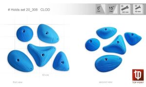 Набор скалолазных зацепов Top Point Clod #308