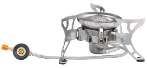 Горелка туристическая складная со шлангом и пьезпджигом Tramp 
